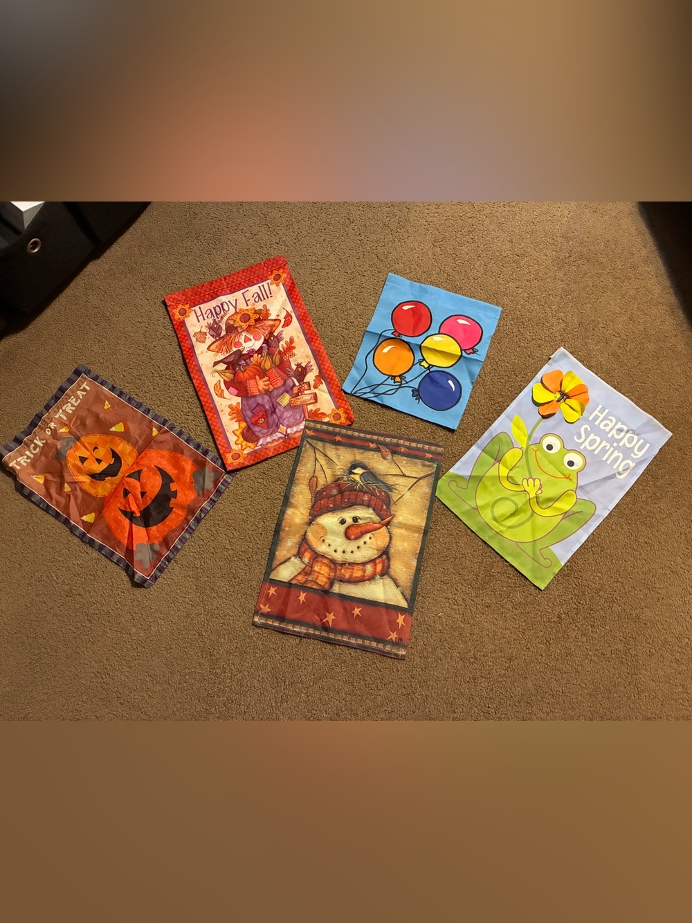 5 Seasonal Decorative Garden Flags - Multicolor Holiday Set